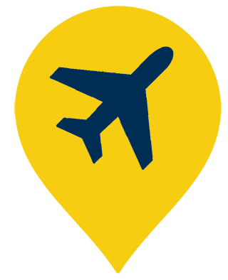 Marker on North America in a World Map